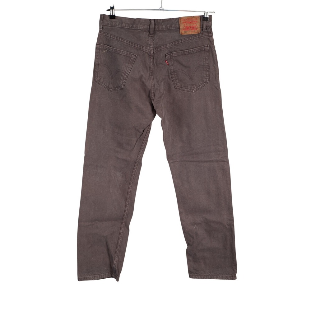Levi's 505 Regular Fit Jeans Mens 34x32 Actual 32x31 Gray Denim Straight Leg - Picture 3 of 12